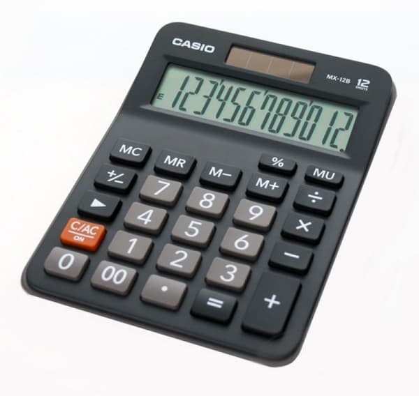 Casio MX-12B 12-cifret sort kontorlommeregner