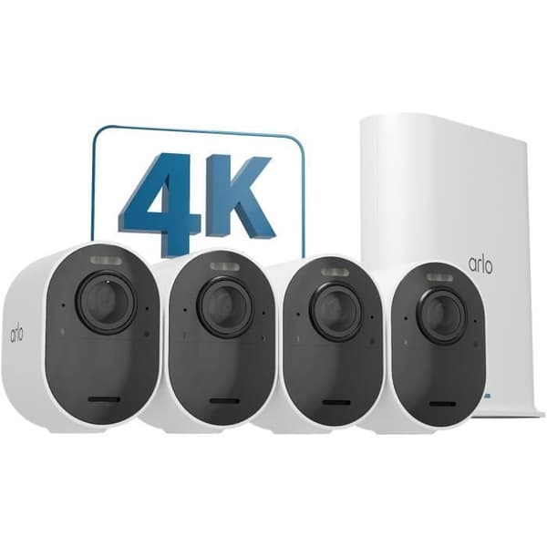 4-pack kameror - ARLO - Ultra V2 - Utomhus - Batteri - Nattseende