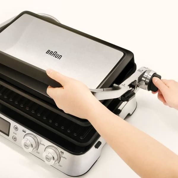 Monitoimigrilli - BRAUN - Multi Grill 9 - 2000 W - 3 lämmitystasoa - Musta / Teräs