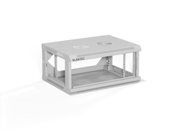ALANTEC 19" 4U 600x450 seinäkaappi, harmaa