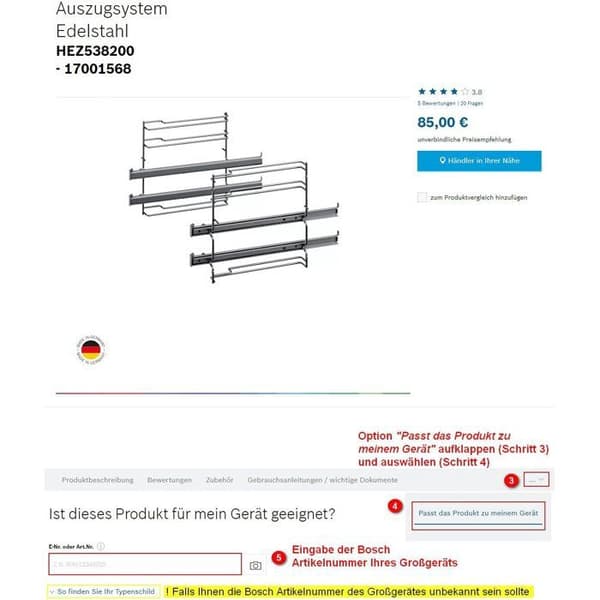 Dörrpanel - BOSCH - SMZ2056 - För helintegrerade diskmaskiner - 60 cm - Rostfritt stål