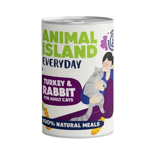ANIMAL ISLAND Everyday kalkon och kanin - våtfoder för katter - 400 g