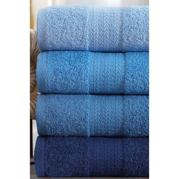 Set med 4 handdukar - 50 x 85 cm - Blå