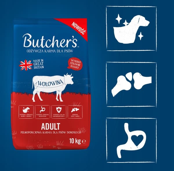 BUTCHER'S Original Beef - tørfoder til hunde - 10 kg