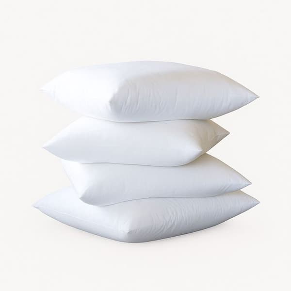 DODO - Sæt med 4 store bløde hynder - 60 x 60 cm - 100% polyester VOLUPT'AIR - Hvid