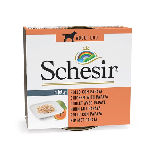 SCHESIR Kylling med papaya i gelé - vådfoder til hunde - 150 g