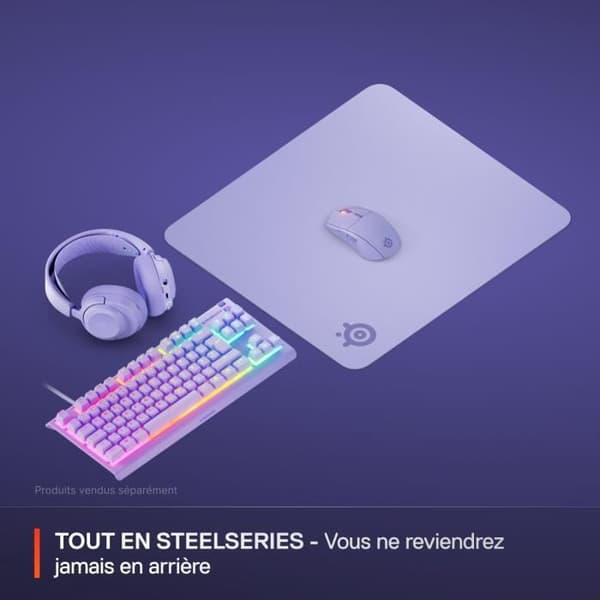 Gaming musemåtte - STEELSERIES - QcK L - Lavendel
