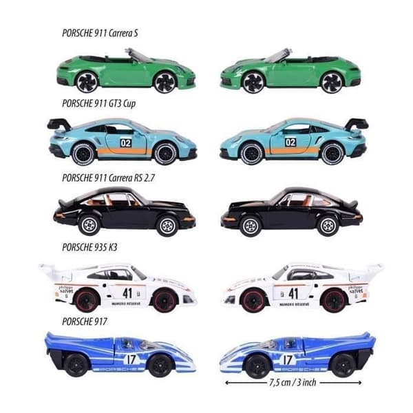 Majorette - Porsche Motorsport presentpaket 5 stycken