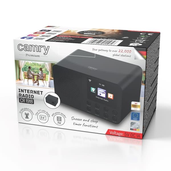 Camry CR 1918 internetradio, 2,4" sort