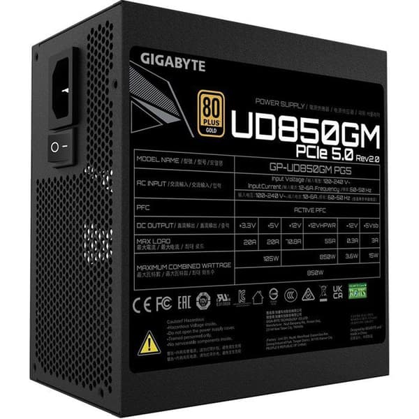 GIGABYTE - GP-UD850GM PG5 V2 - Virtalähde - 850 W