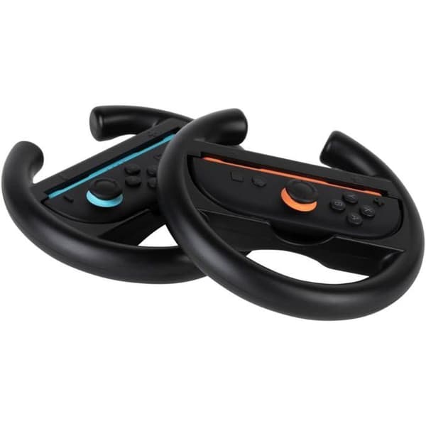 Sæt med racerhjul - Nintendo Switch Joy-Con controllere 2 - Konix - Plastik - Sort