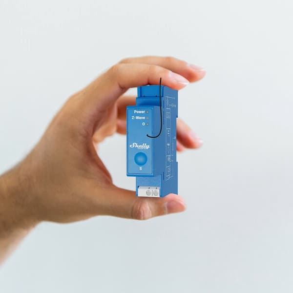 Shelly Qubino Wave Pro 1 elektrisk relæ Blå