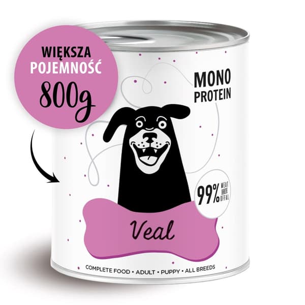 PET PAKA Pepe Kalvekød - vådt hundefoder - 800g