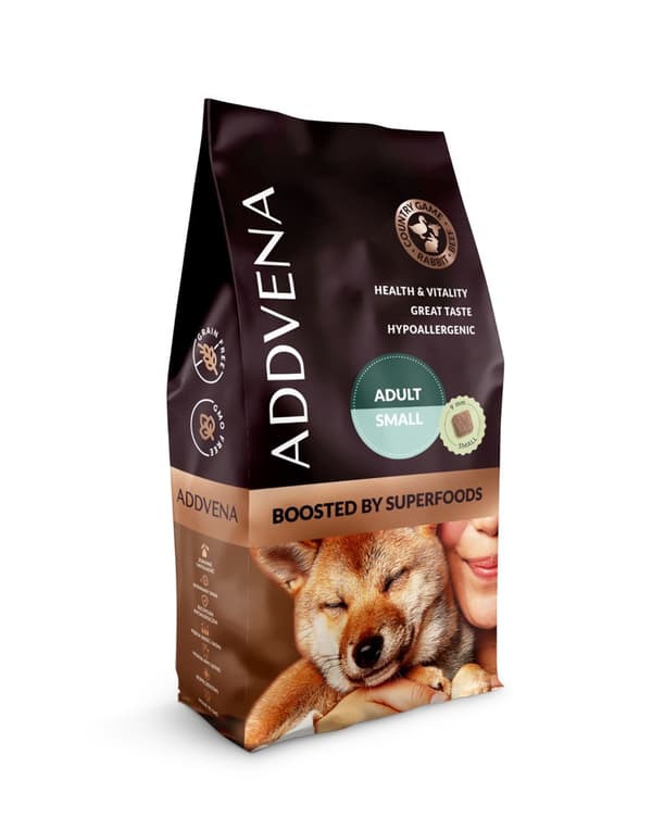 ADDVENA Boosted by superfoods Adult Small Beef - torrfoder för hundar - 10 kg