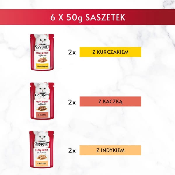 GOURMET Mon Petit Fjerkræblanding - vådfoder til katte - 6 x 50 g