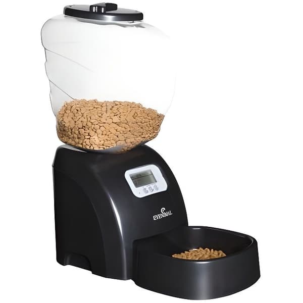 EYENIMAL automatisk tørfoderdispenser 45x20x47 cm - sort - til katte og hunde