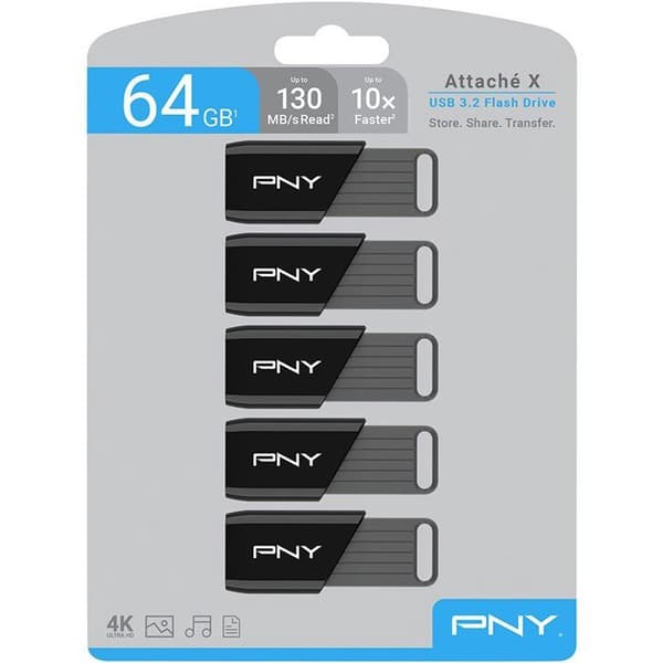 Sæt med 5 USB 3.2 flashdrev - PNY - Attaché