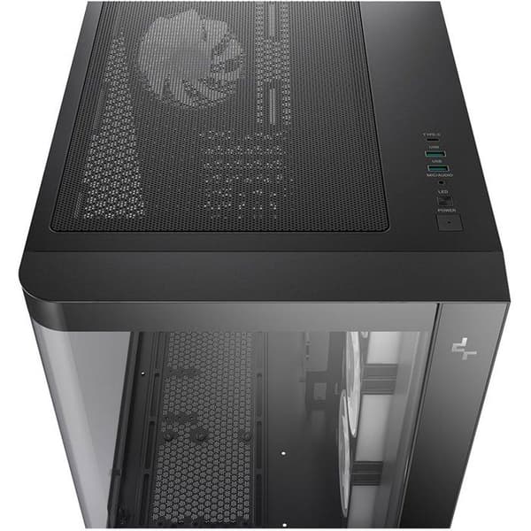 PC-kabinet - DEEPCOOL - CG530U 4F - Miditower - Micro-ATX formfaktor - Inkluderer 4 ARGB-blæsere - Sort