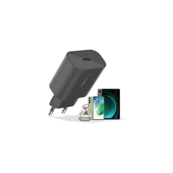 Vægoplader - BELKIN - USB-C - 25W - PD PPS - Sort
