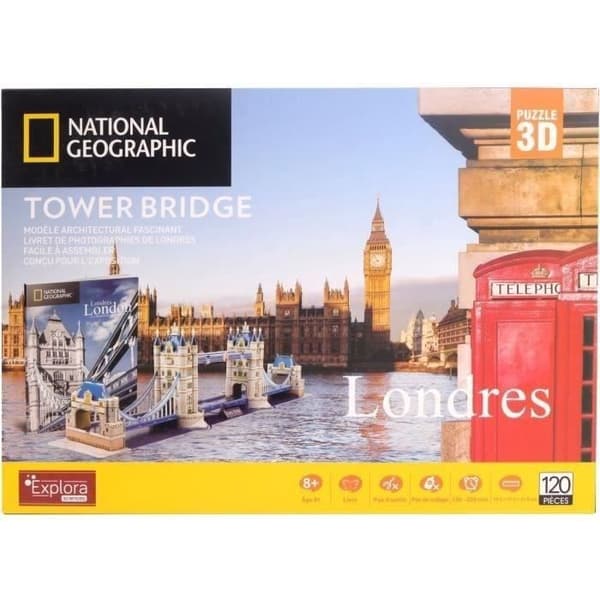 3D-pussel - Tower Bridge - Byggspel - EXPLORA - 120 bitar - Från 8 år