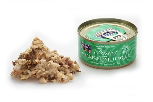 FISH4CATS Makrel med blæksprutte - vådfoder til katte - 70 g