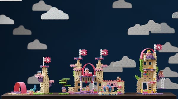 MARIOINEX Mini Waffle Princess-klossar, 280 bitar