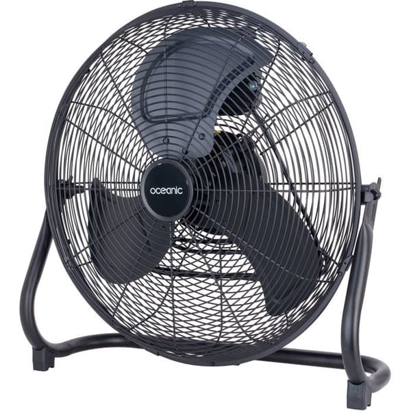 OCEANIC Industriel Gulvventilator - 120W - 3 Hastigheder - 49cm Diameter - Mat Sort