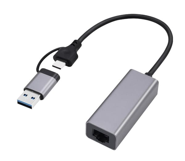Gembird A-USB3AC-LAN2G-01 USB 2.5G Gigabit netværksadapter, spacegrå