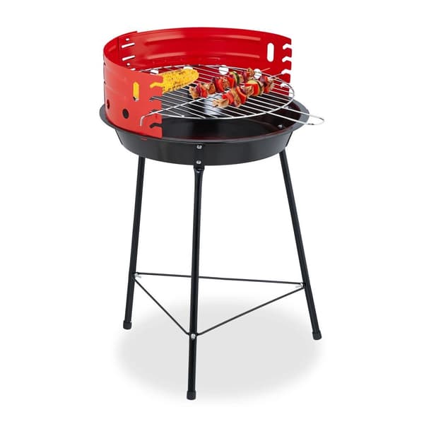 Grill 33x32x55 cm svart/röd