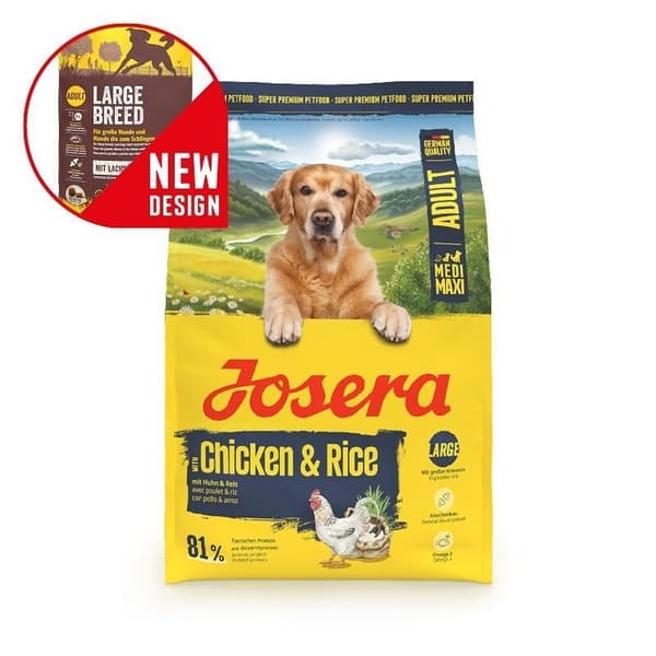 JOSERA Medi/Maxi Kylling & Ris - tørfoder til hunde - 12,5 kg
