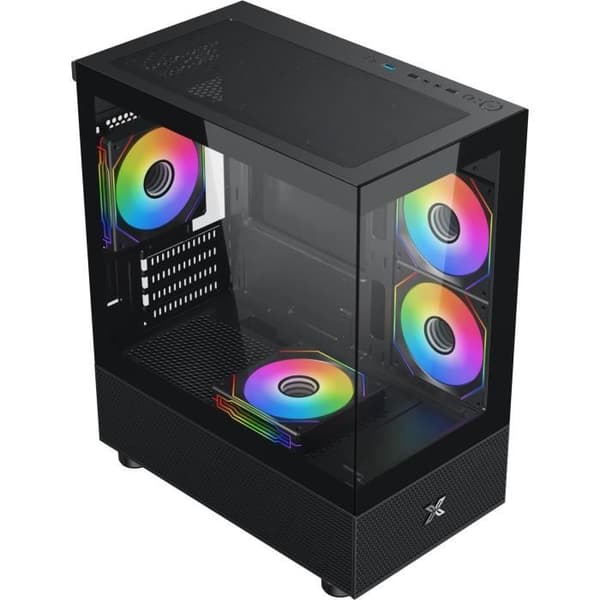 PC-chassi - XIGMATEK - Alphard M - Minitower - M-ATX - Härdat glas - ARGB - Svart