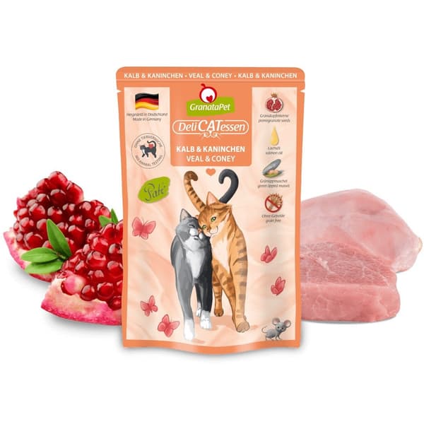 GRANATAPET DeliCATessen Kalvekød og ko - vådfoder til katte - 85 g