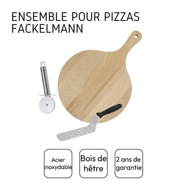 3 pizza-aterimen setti - FACKELMANN