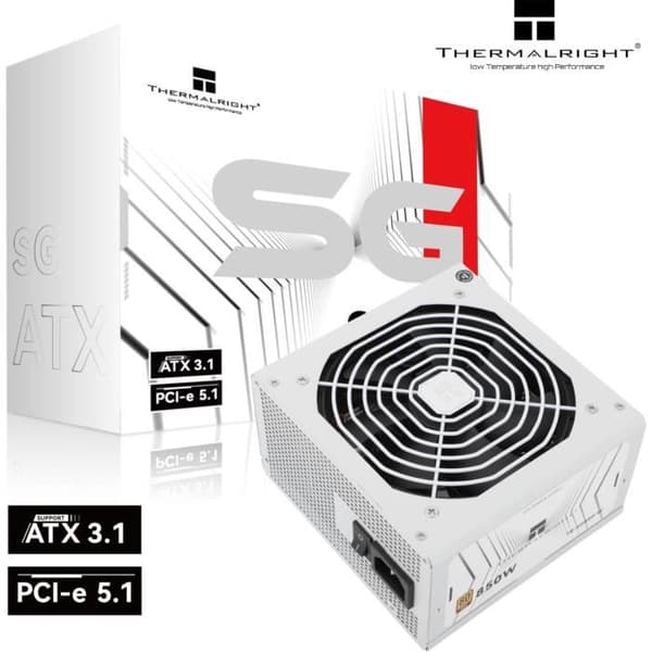 Modulär PC-nätaggregat - THERMALRIGHT SG850-W - 80+ guld - Vit