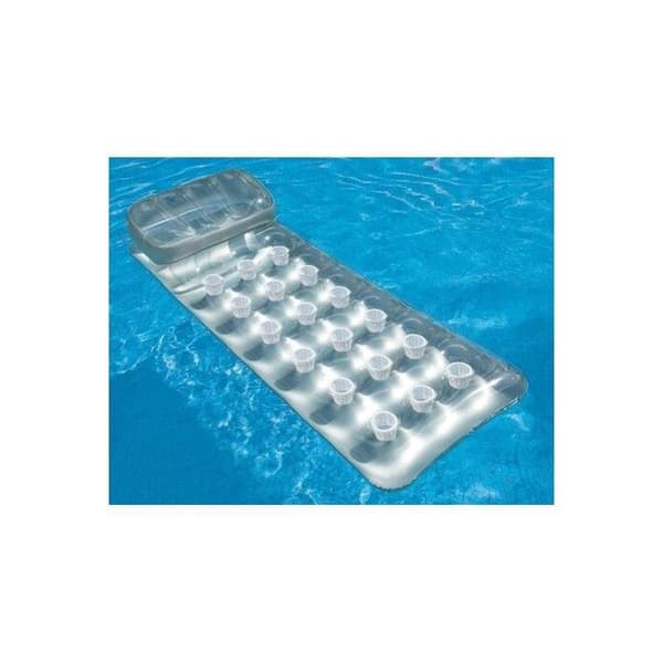 Uppblåsbar matta - Intex - Float - 90620 - Grå - Silver - Unisex