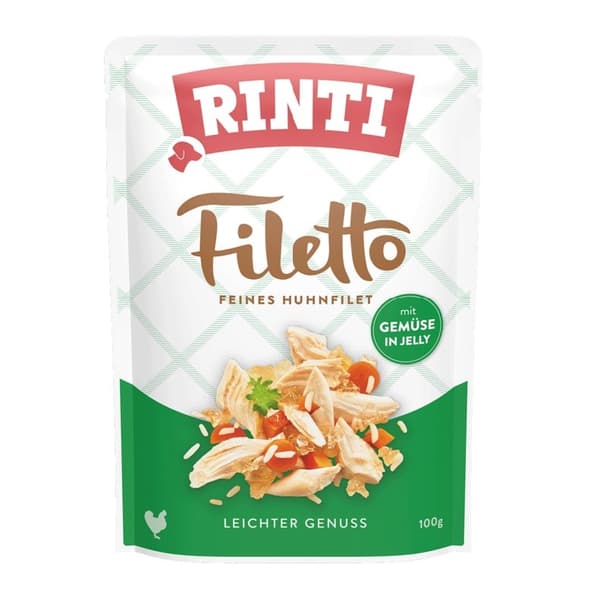 RINTI Filetto Kyllingefilet med grøntsager - vådfoder til hunde - 100 g