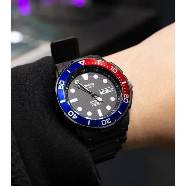 Ur - CASIO - MRW-230H - Herreur - Sort/Blå - Quartz - Analog