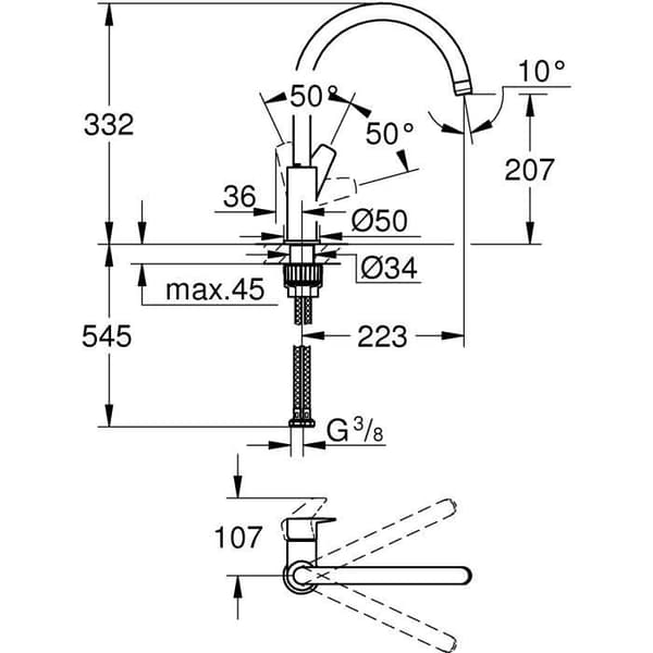 GROHE - Etgrebs håndvaskarmatur