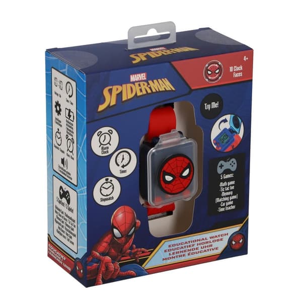 Spiderman Lek- och Lärklocka Röd/Svart