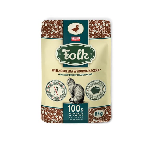 FOLK Excelent anka från Storpolen - våtfoder för katter - 85 g