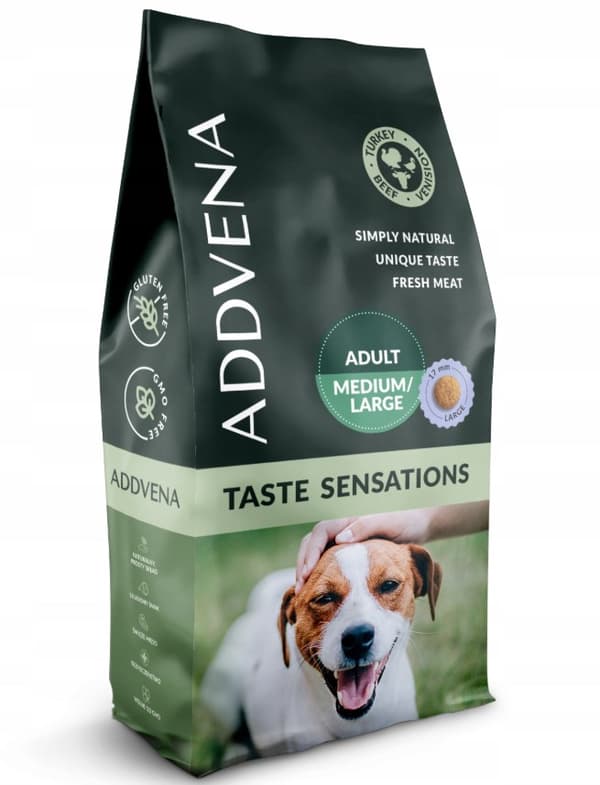 ADDVENA Taste Sensations Adult Medium/Stor Kalkun - tørfoder til hunde - 10 kg