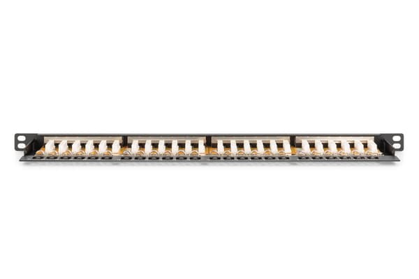 Patchpanel med hög densitet 19'' 24x RJ45