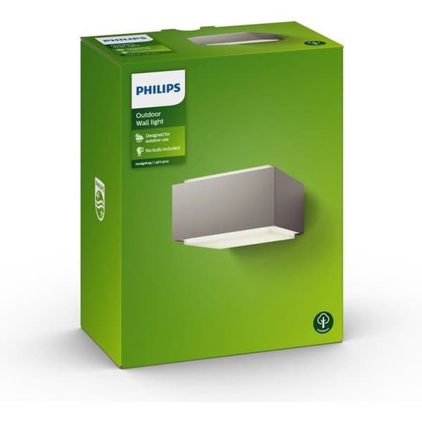 PHILIPS Hedgehog ulkoseinävalaisin - harmaa - 1x42W - 230V