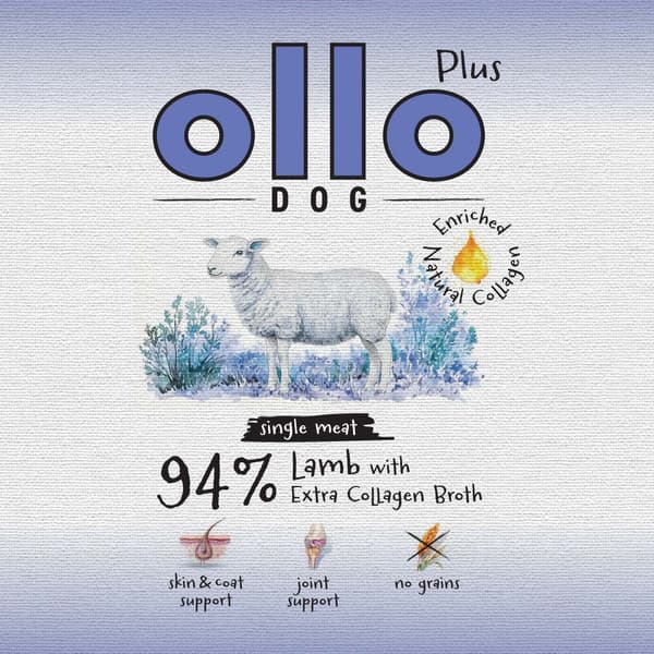 OLLO Plus Kollagen Lam - vådfoder til hunde - 400 g