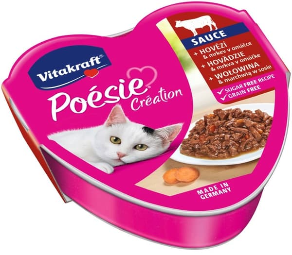 VITAKRAFT POESIE CREATION SOS nötkött/morot - våtfoder för katter - 85 g