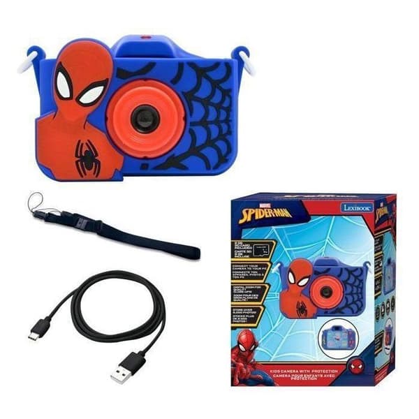 Spider-Man-kamera med skydd - USB-C-kabel ingår - 3 års garanti