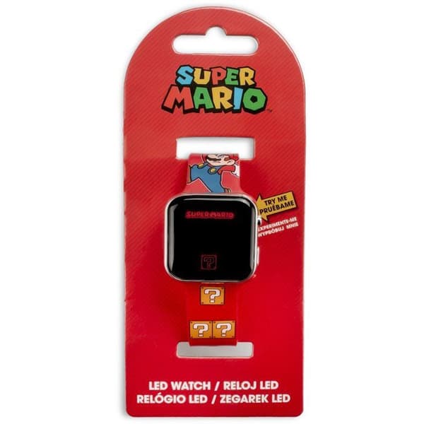 LED-ur - BØRNELICENS - Super Mario - Alder 4+ - Rød