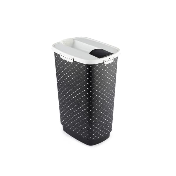 Rotho Mypet foderbeholder sort/hvid opbevaringsboks til hundefoder 50L