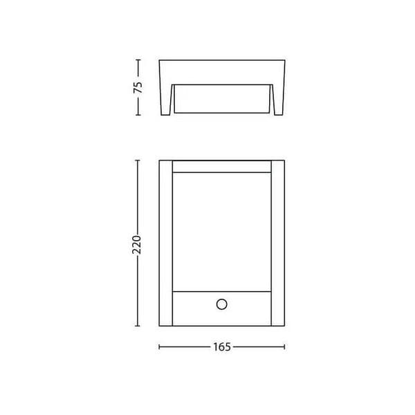 PHILIPS Arbor IR ulkoseinävalaisin 1x6W 230V - Antrasiitti