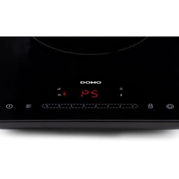 DOMO DO332IP - Induktionskogeplade 1 brænder - 2000W - Touchscreen - Digital timer 3 timer - 8 effektniveauer - 20 cm